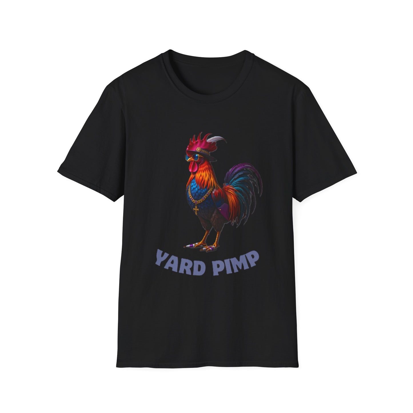 Yard Pimp Rooster T-Shirt, Fun Graphic Tee, Unisex Apparel, Farm Style Shirt, Quirky Gift for Friends