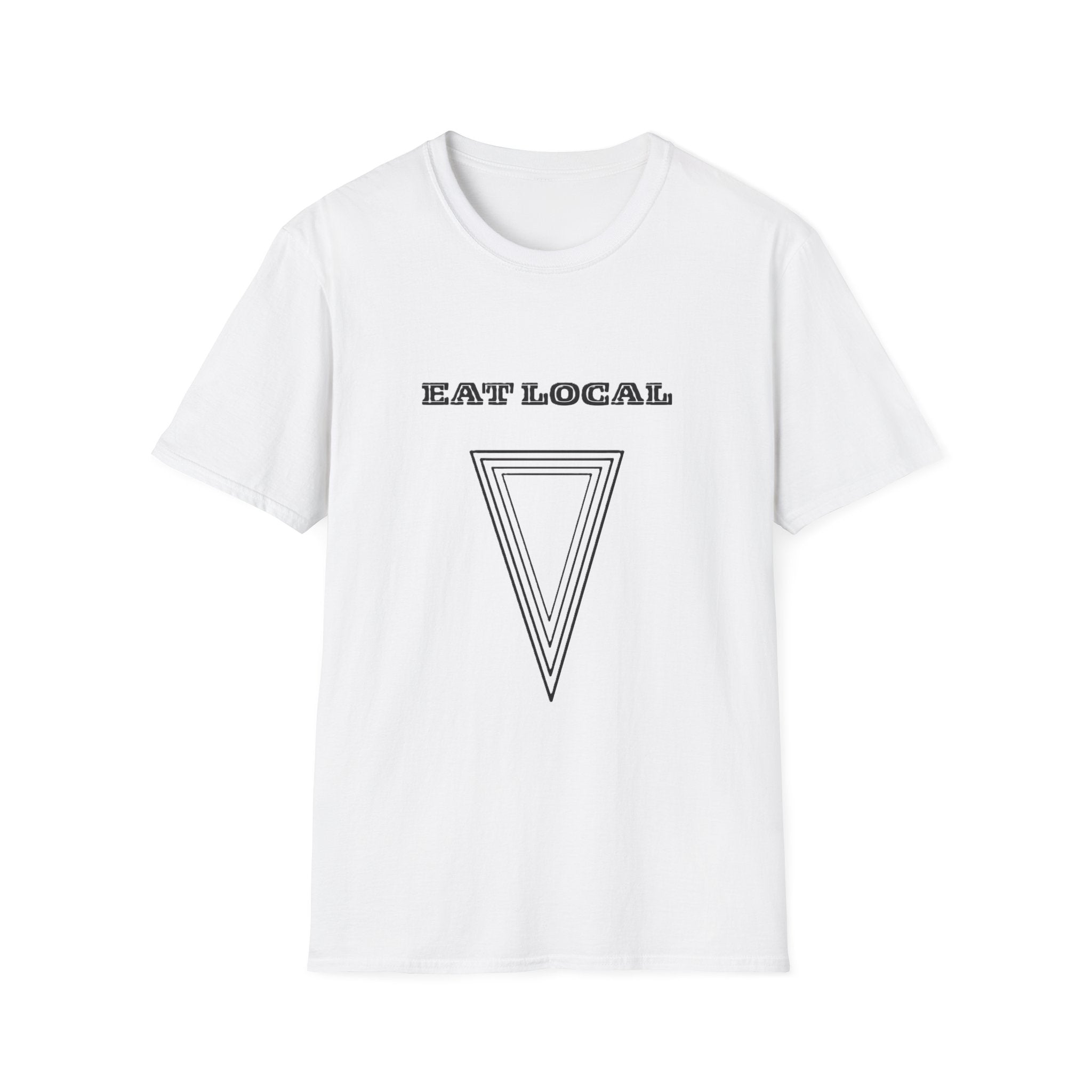 Eat Local Unisex Softstyle T-Shirt, Eco-Friendly Tee, Casual Wear, Gift for Foodies, Sustainable Fashion, Summer Style