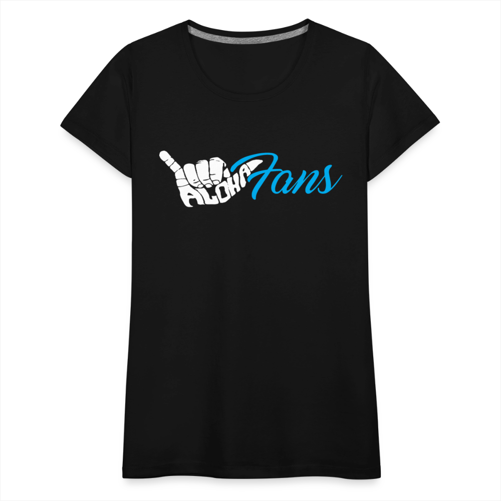 Aloha Fans Women's White V-Neck T-Shirt - black