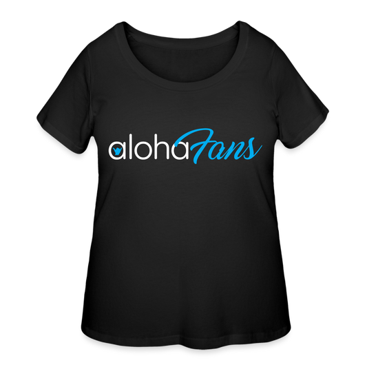 Aloha Fans Women’s Curvy T-Shirt - black