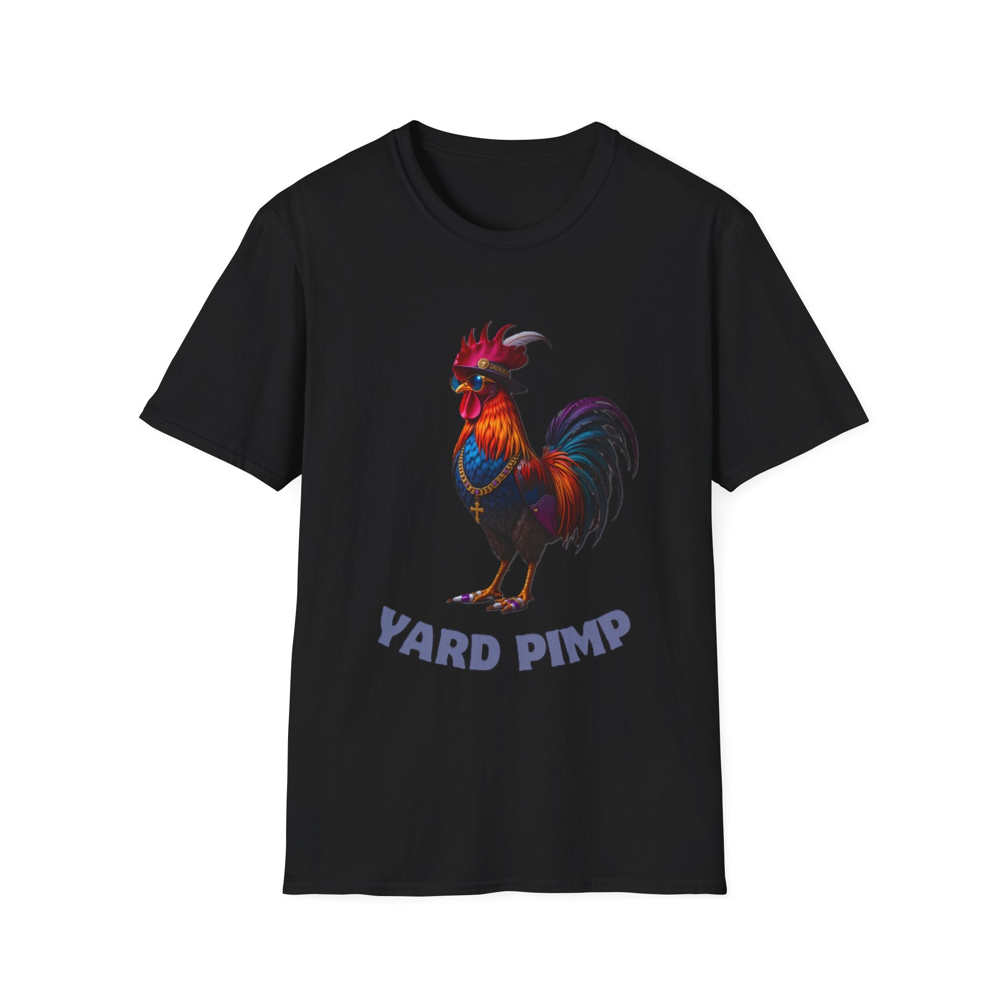 Yard Pimp Rooster T-Shirt, Fun Graphic Tee, Unisex Apparel, Farm Style Shirt, Quirky Gift for Friends