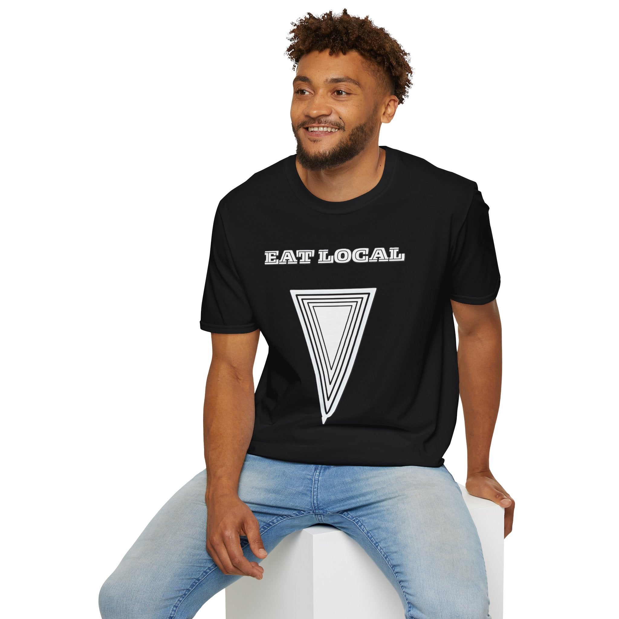 Eat Local Unisex Softstyle T-Shirt | Sustainable Fashion, Casual Wear, Gift for Foodies, Eco-Friendly Tee, Everyday Wear
