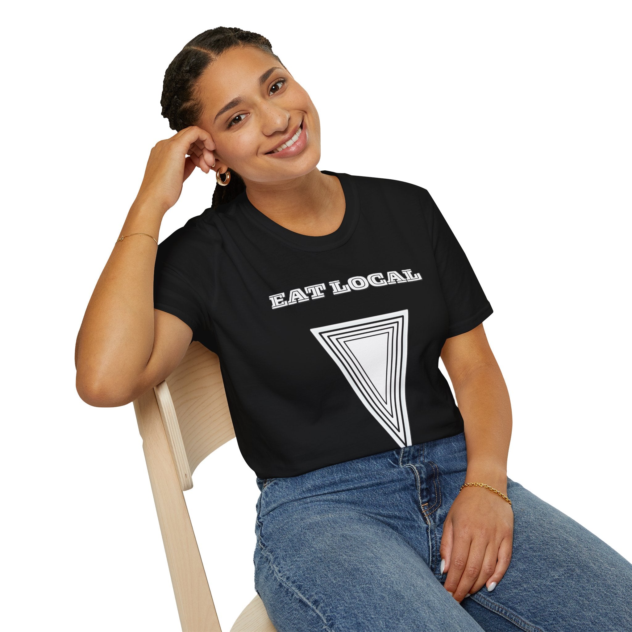 Eat Local Unisex Softstyle T-Shirt | Sustainable Fashion, Casual Wear, Gift for Foodies, Eco-Friendly Tee, Everyday Wear