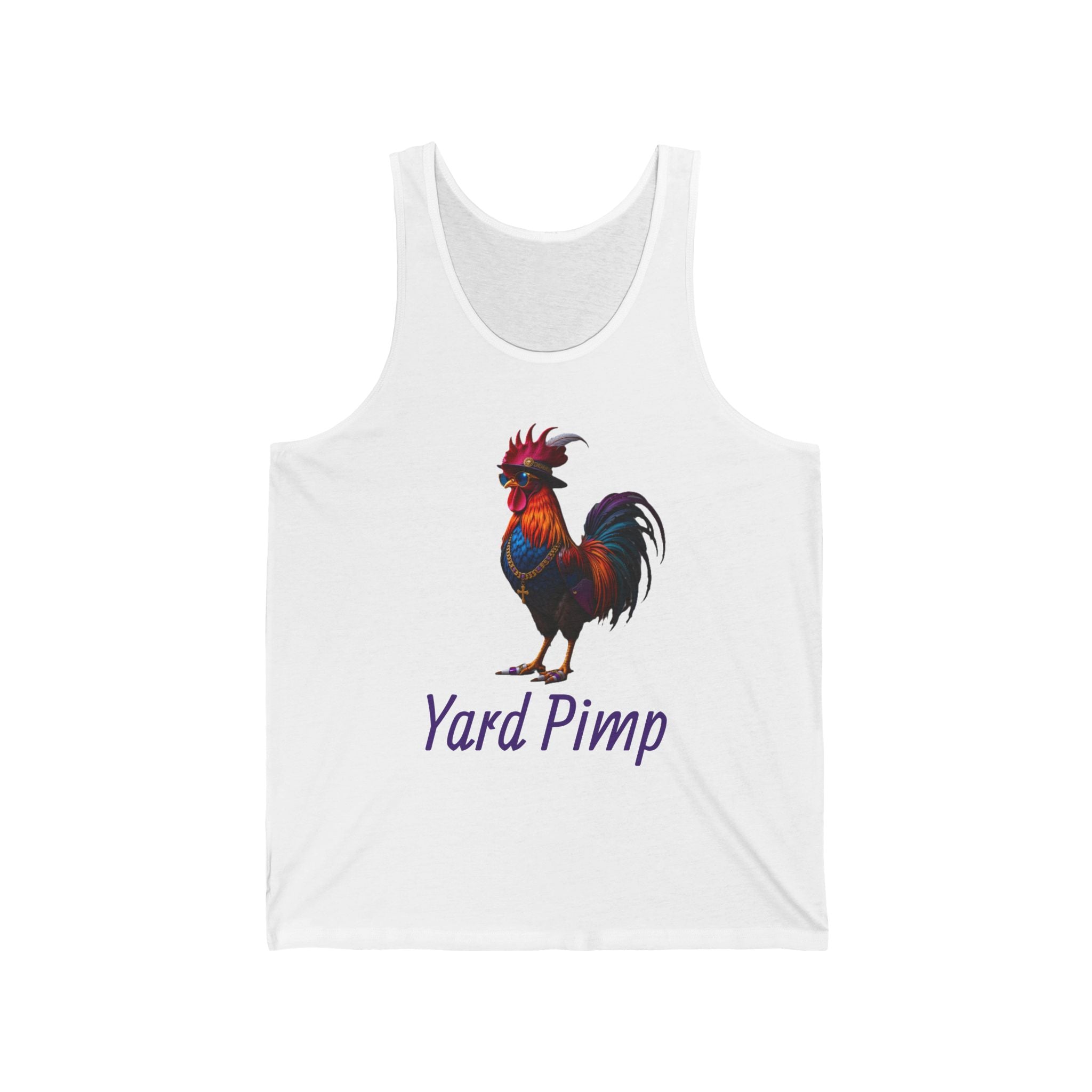 Yard Pimp Unisex Jersey Tank Top, Casual Summer Wear, Funny Gift for Farmers, Men and Women, BBQ Parties, Outdoor Events