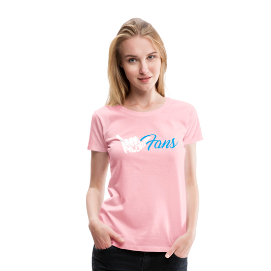 Aloha Fans Women's White V-Neck T-Shirt - pink