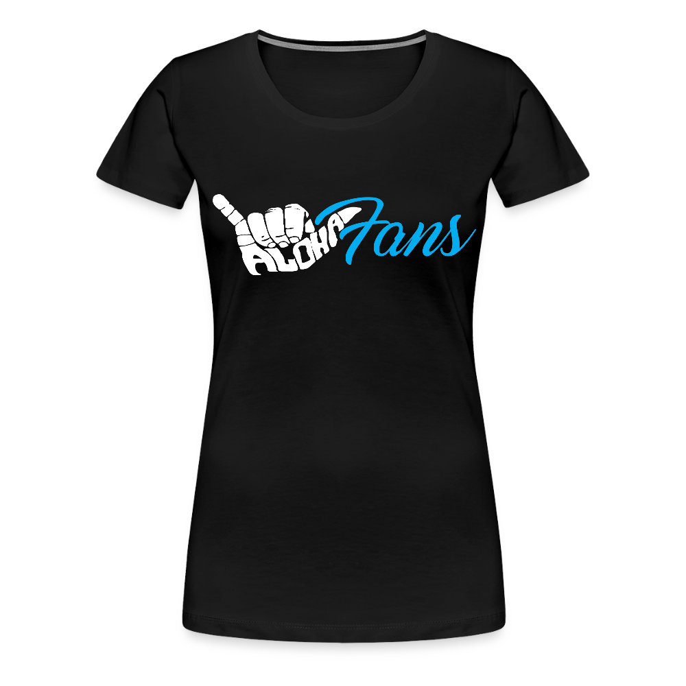 Aloha Fans Women's White V-Neck T-Shirt - black