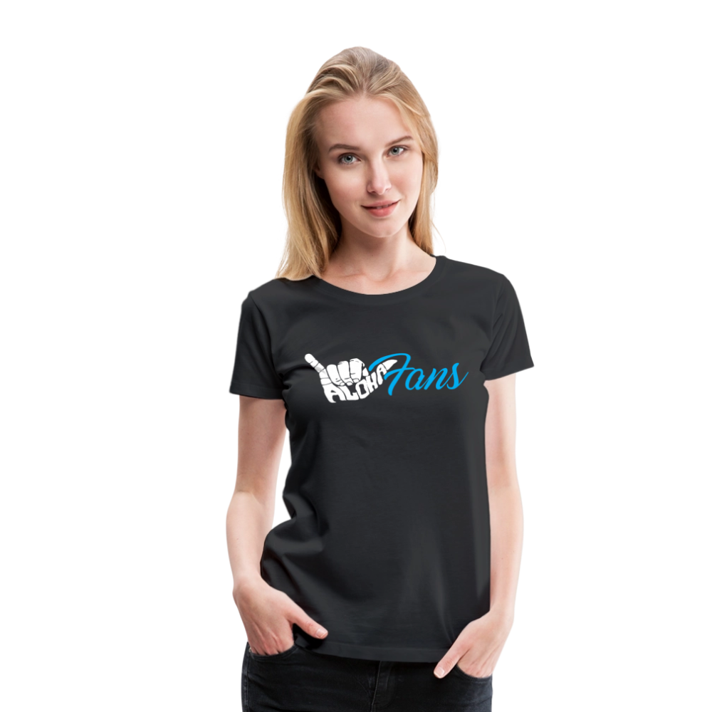 Aloha Fans Women's White V-Neck T-Shirt - black