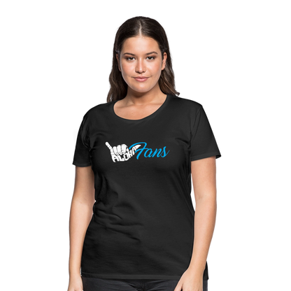 Aloha Fans Women's White V-Neck T-Shirt - black