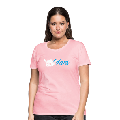 Aloha Fans Women's White V-Neck T-Shirt - pink