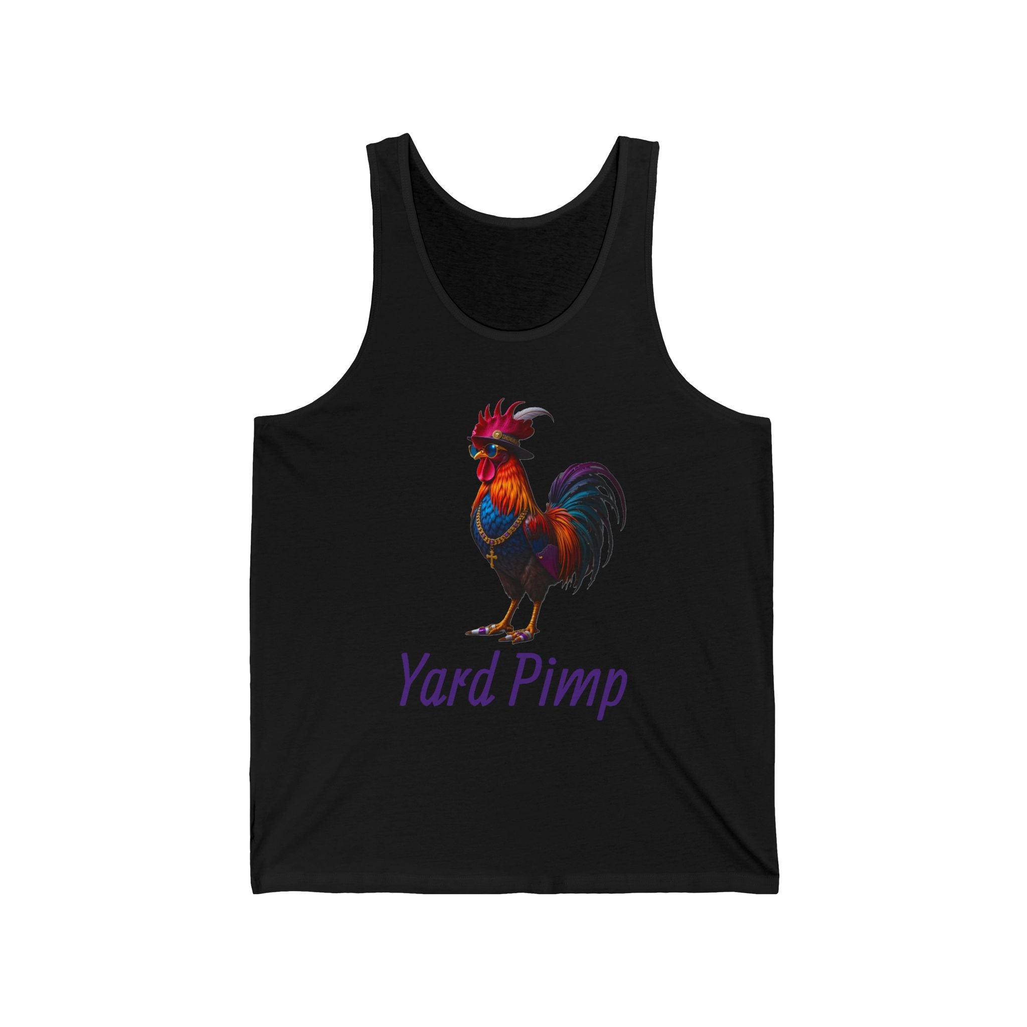 Yard Pimp Unisex Jersey Tank Top, Casual Summer Wear, Funny Gift for Farmers, Men and Women, BBQ Parties, Outdoor Events