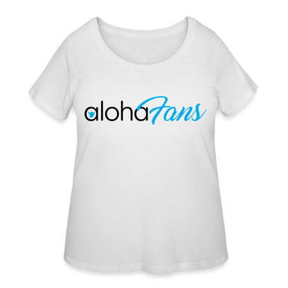 Aloha Fans Women’s Curvy T-Shirt - white