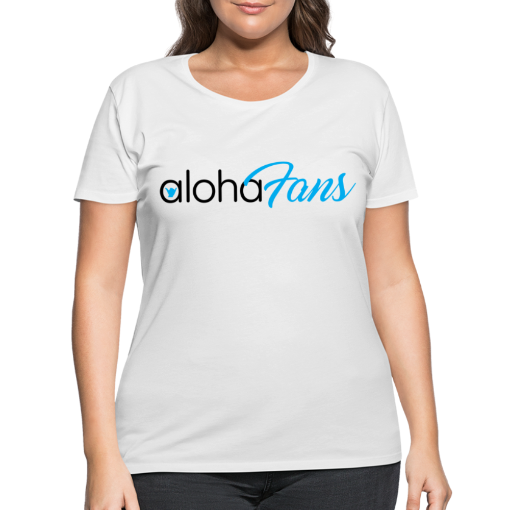 Aloha Fans Women’s Curvy T-Shirt - white