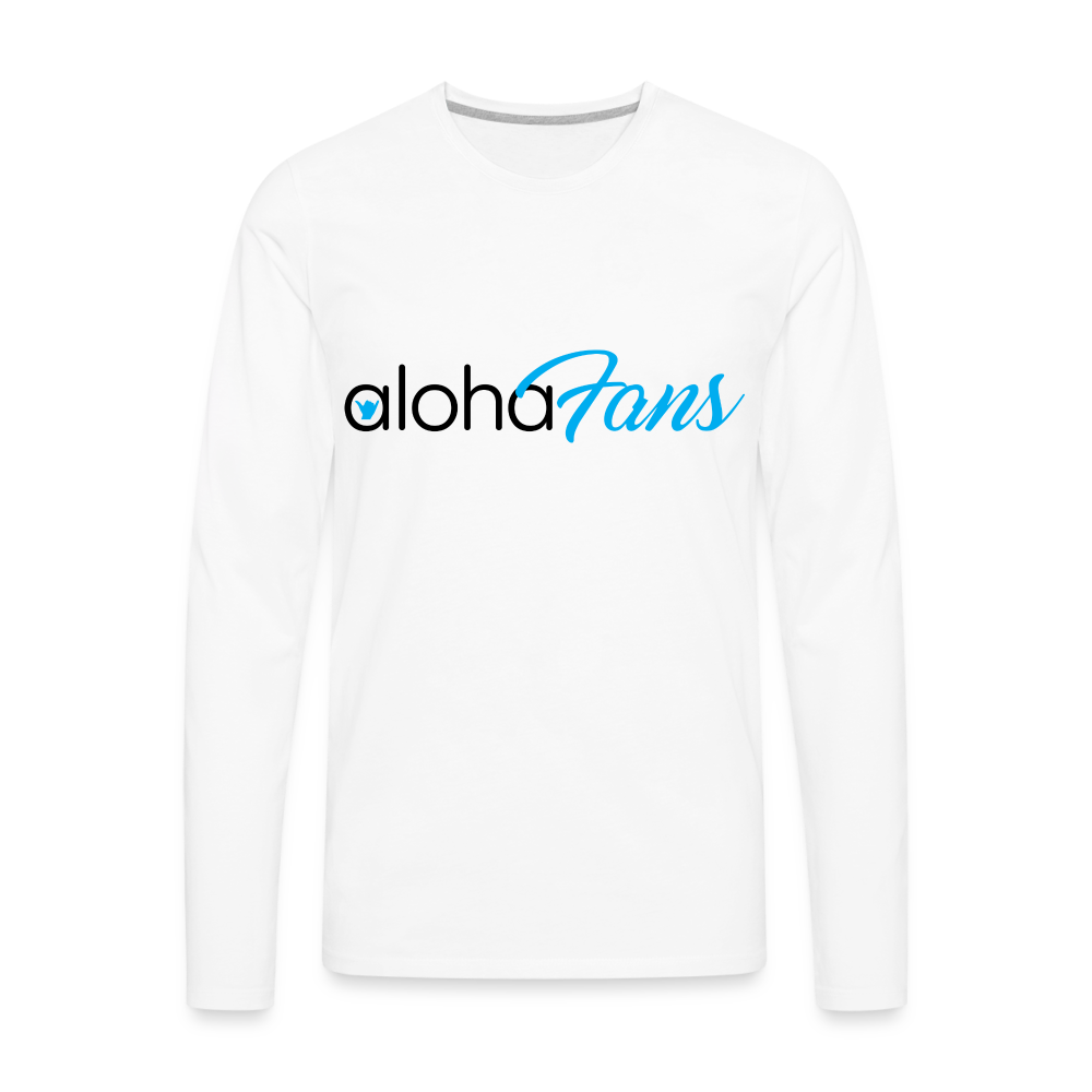 Aloha Fans Men's Premium Long Sleeve T-Shirt - white