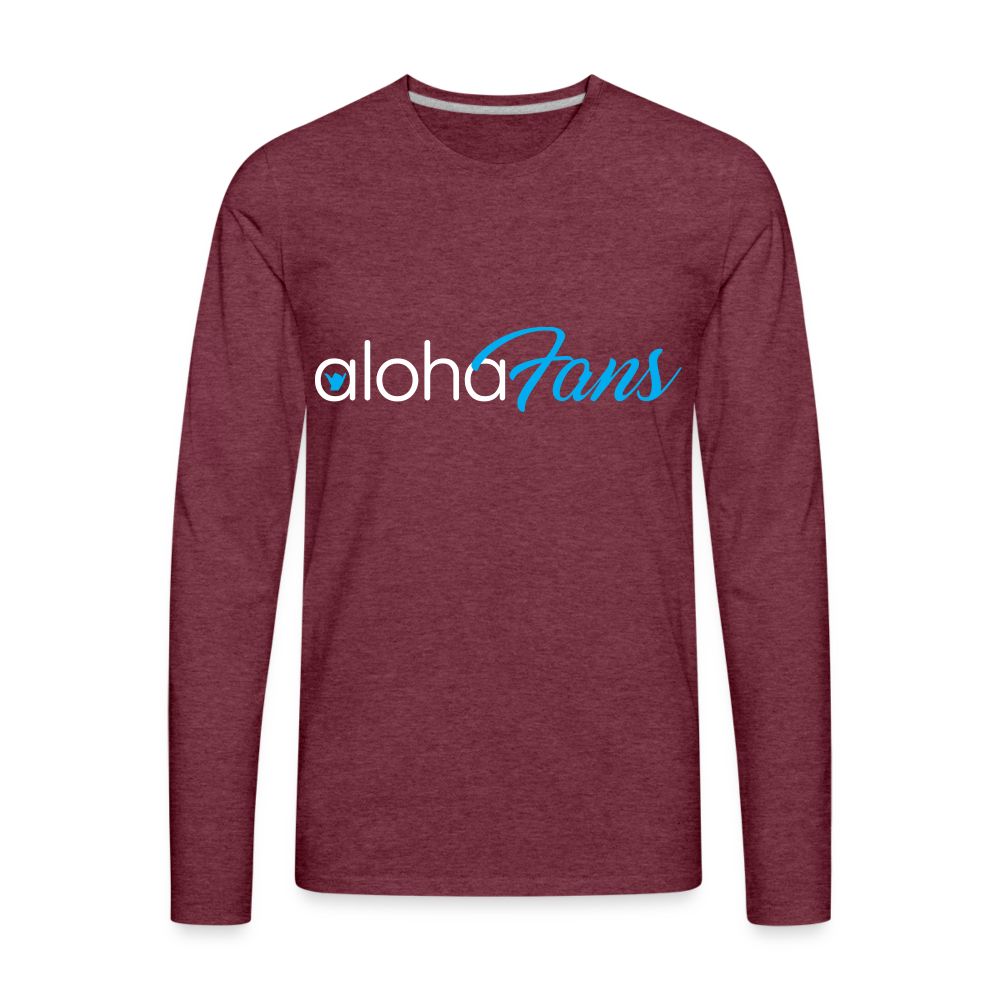 Aloha Fans Men's Premium Long Sleeve T-Shirt - heather burgundy