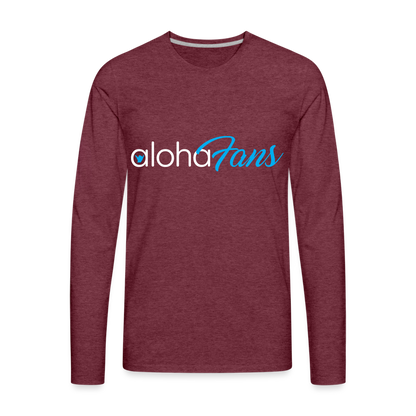 Aloha Fans Men's Premium Long Sleeve T-Shirt - heather burgundy
