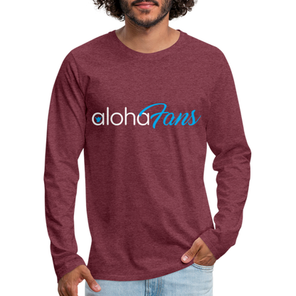 Aloha Fans Men's Premium Long Sleeve T-Shirt - heather burgundy