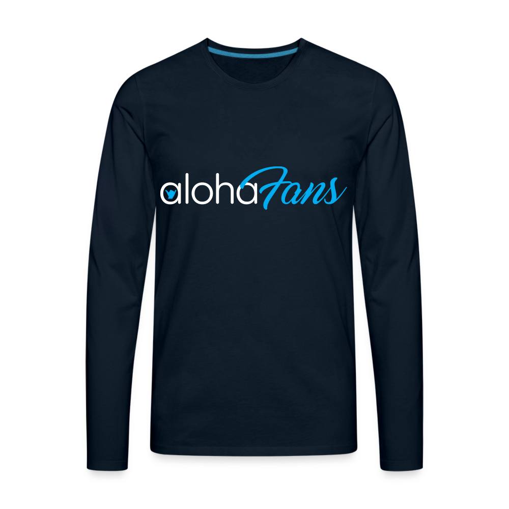 Aloha Fans Men's Premium Long Sleeve T-Shirt - deep navy