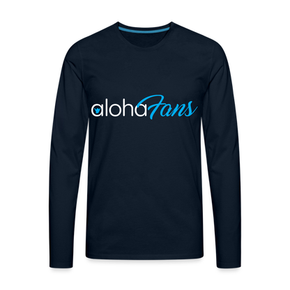 Aloha Fans Men's Premium Long Sleeve T-Shirt - deep navy